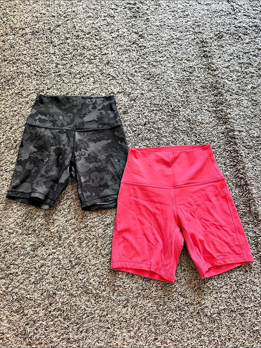lululemon Glaze Pink & Lace Camo Align 6in inseam biker short set size 4